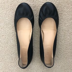 J. Crew Black Leather Ballet Flat SZ 6